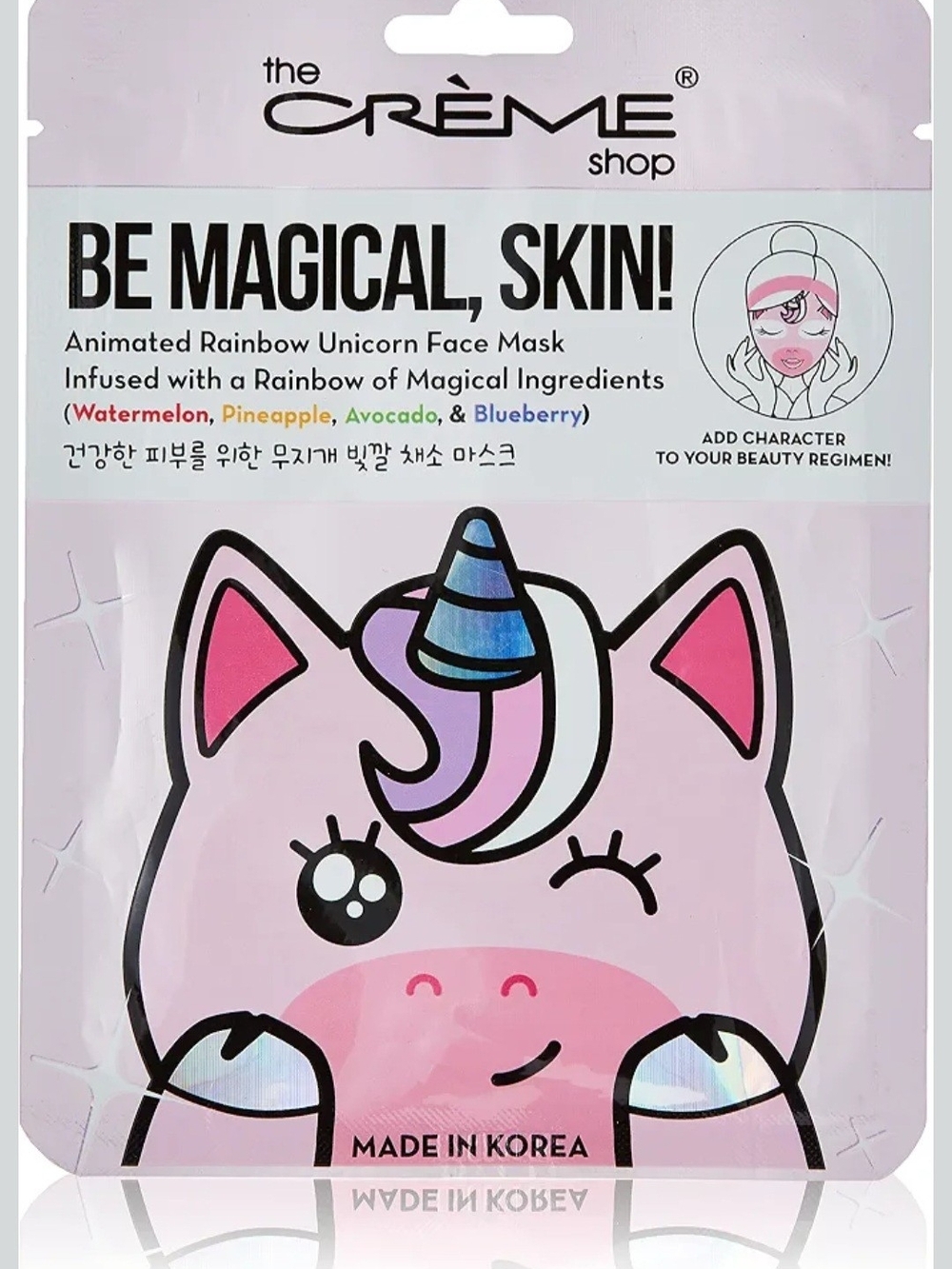 The Crème Shop Be Magical, Skin! Rainbow Unicorn Face Mask - Pink (3pk)